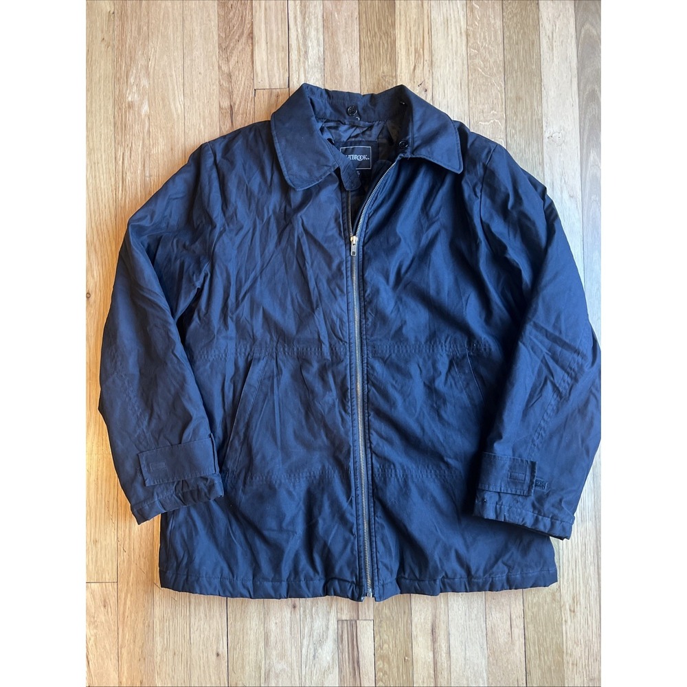 Outbrook Black Silk Color Quilted Lined Jacket Size L  Style 920179